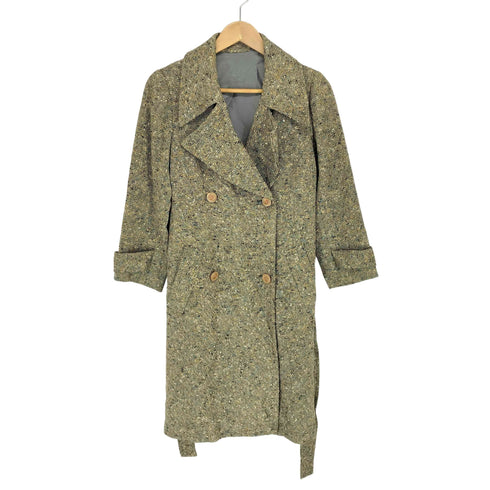 カラーネップ加工トレンチコート レディース