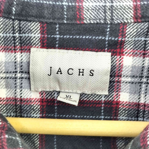 jachs チェック コットン ネルシャツ メンズ import:XL