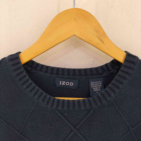 アイゾッド IZOD 格子 コットンニット メンズ import:L