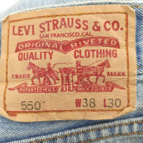 リーバイス Levis 00S RELAXED FIT ボタン裏249刻印 550 リラックスフイット ヴィンテージ ウオッシュ 汚れ加工 バギー デニムパンツ 極太 メンズ W38L30