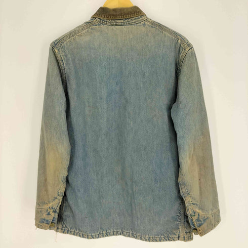 オシュコシュ OSHKOSH B'gosh 60S 裏地キルティング コーデュロイ襟 クローバーボタン デニム カバーオール ボロ メンズ