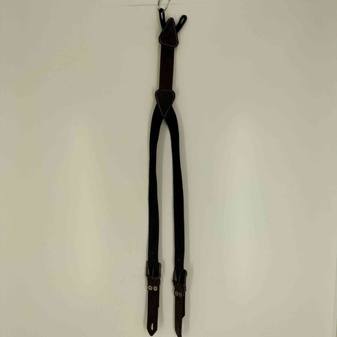 アヴィレックス AVIREX 総柄 エンボス 花柄 レザー コンビ サスペンダー カービング メンズ