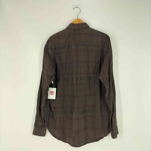 ゼニアスポーツ Zegna sport ルーマニア製 チェックレギュラーカラーシャツ メンズ import:XL