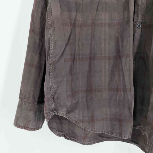 ゼニアスポーツ Zegna sport ルーマニア製 チェックレギュラーカラーシャツ メンズ import:XL