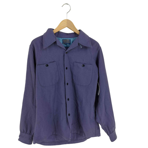 ペンドルトン PENDLETON 70S USA製 単色 ボードシャツ オープンカラーシャツ メンズ import:M