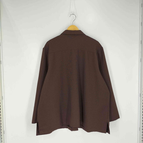 90S USA製 ポリ チェックレギュラーカラーシャツ メンズ 26/28