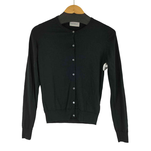 ジョンスメドレー JOHN SMEDLEY ウール 100 クルーネックカーディガン レディース S