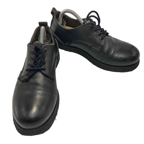 プントピグロ PUNTO PIGRO イタリア製 Vibram ラバーソール ドローコード プレーントゥ レザー シューズ メンズ EUR:40