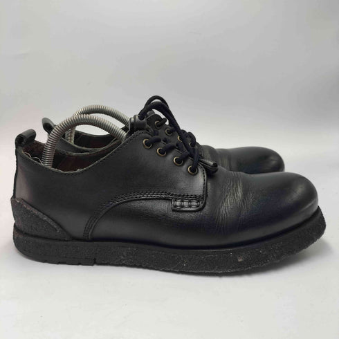 プントピグロ PUNTO PIGRO イタリア製 Vibram ラバーソール ドローコード プレーントゥ レザー シューズ メンズ EUR:40