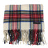 エストネーション ESTNATION タータンチェック 大判 フリンジ ウール マフラー レディース