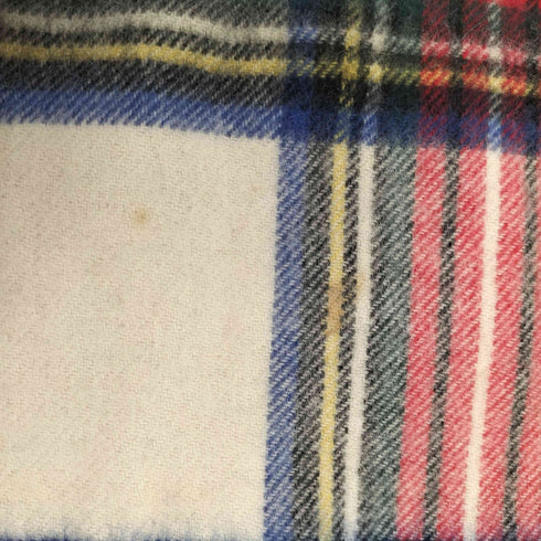 エストネーション ESTNATION タータンチェック 大判 フリンジ ウール マフラー レディース