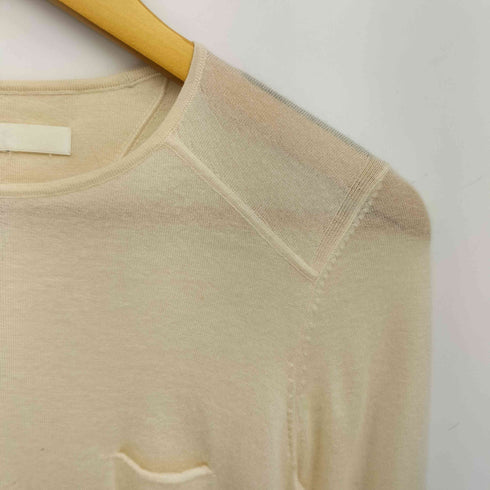 INTOCA ポケットデザイン クルーネック L/S ニット レディース
