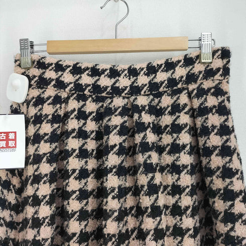 ラトータリテ La Totalite 千鳥格子 ウールスカート レディース