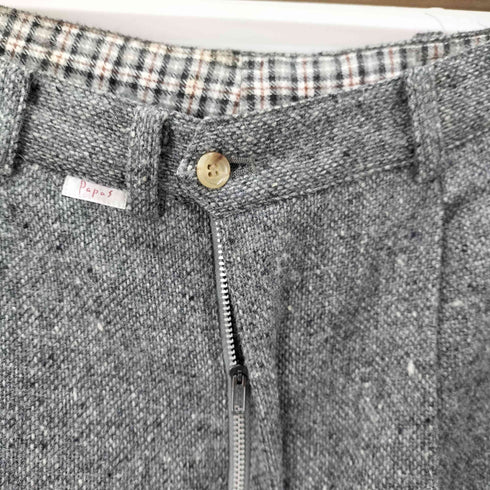 パパス papas Hireland By JOHN HANLY製ウール使用 ツイード 2タック スラックス メンズ JPN:M