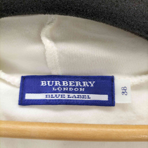 バーバリーブルーレーベル BURBERRY BLUE LABEL ホースロゴ刺繍 長袖 ジップパーカー レディース 38