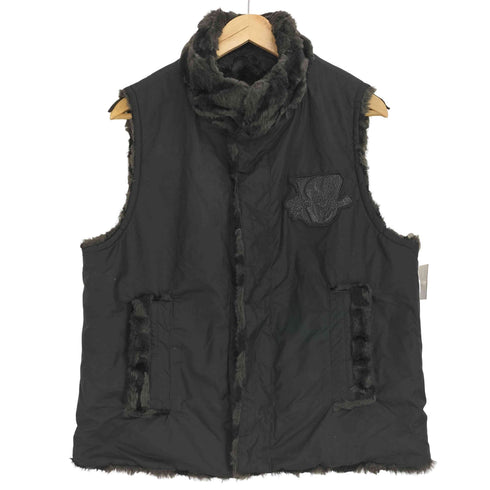 バレンザポースポーツ VALENZA PO SPORTS ゼブラ柄 裏ボア リバーシブルベスト レディース