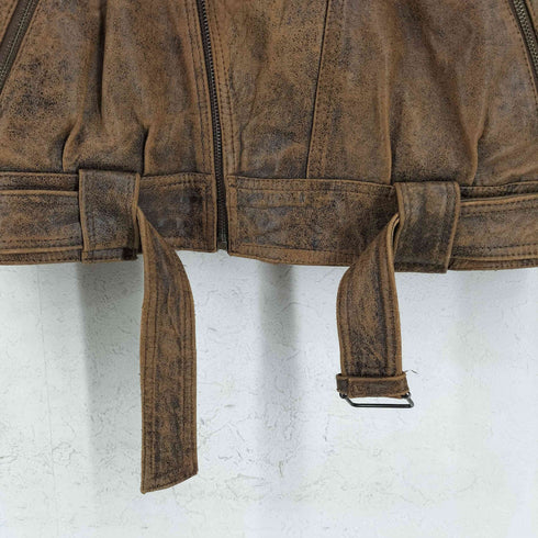 pepper レザー ダブルライダースジャケット メンズ 18