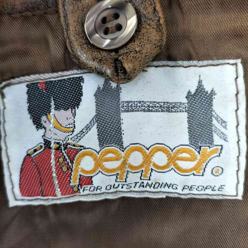 pepper レザー ダブルライダースジャケット メンズ 18