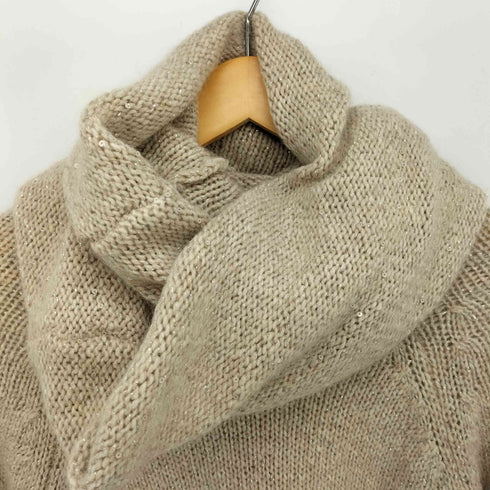 レコパン LES COPAINS イタリア製 モヘア混 クルーネック L/S ニット スヌードセット レディース 42