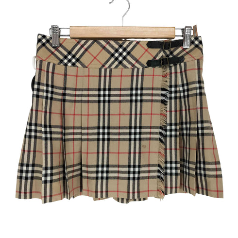 バーバリーブルーレーベル BURBERRY BLUE LABEL ノヴァチェック柄ラップミニスカート レディース 38