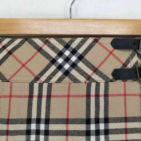バーバリーブルーレーベル BURBERRY BLUE LABEL ノヴァチェック柄ラップミニスカート レディース 38