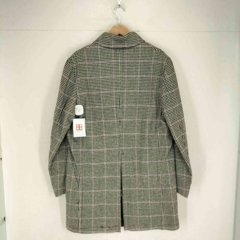 メイルアンドコー MALE & Co. 千鳥格子柄ステンカラーコート メンズ LL