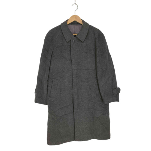 カシミヤ100比翼ステンカラーコート メンズ