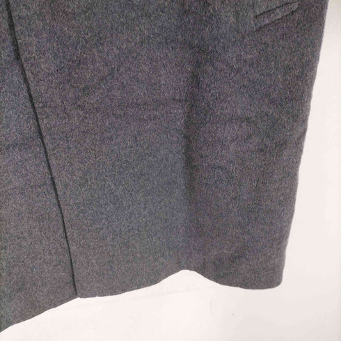 カシミヤ100比翼ステンカラーコート メンズ