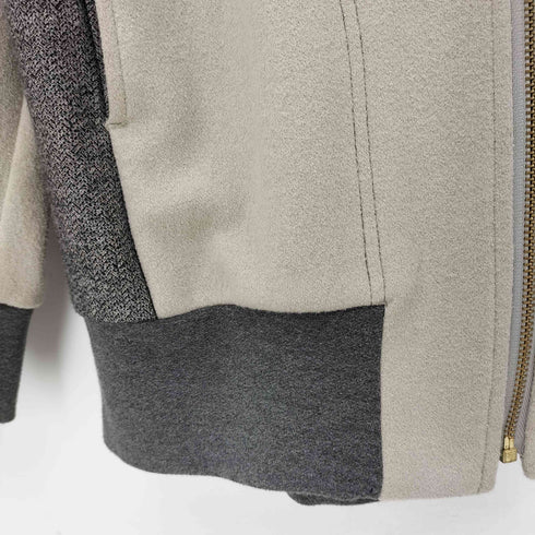 CECICA BLUE ニット切替 ラグラン ジップパーカー レディース JPN:38