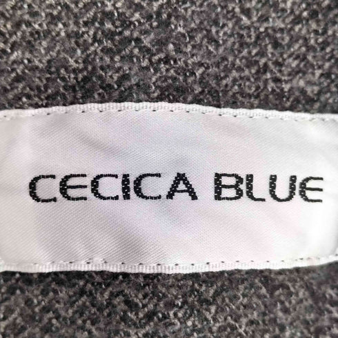 CECICA BLUE ニット切替 ラグラン ジップパーカー レディース JPN:38