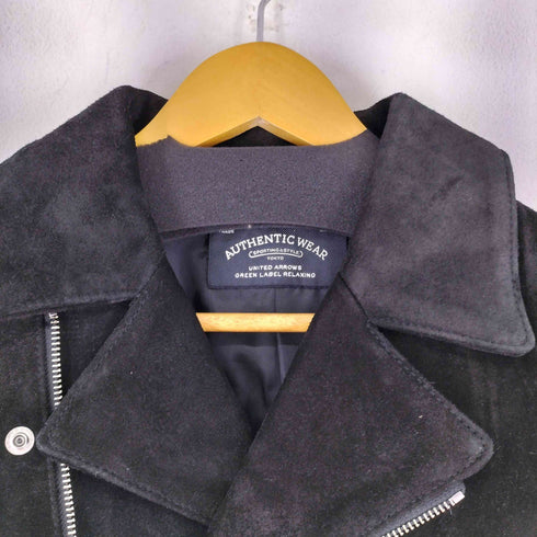 ユナイテッドアローズグリーンレーベルリラクシング UNITED ARROWS green label relaxing ST カウ スエード ダブルライダース / レザー ジャケット メンズ JPN:XL