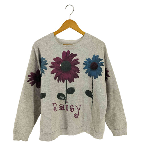 Daisy 花 プリント クルーネックスウェット メンズ