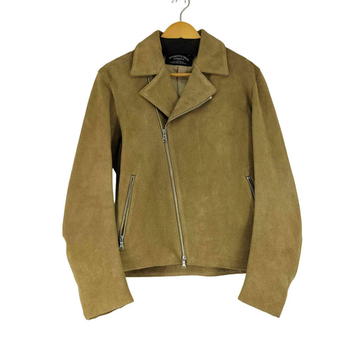 ユナイテッドアローズグリーンレーベルリラクシング UNITED ARROWS green label relaxing ST カウ スエード ダブルライダース / レザー ジャケット メンズ JPN:L