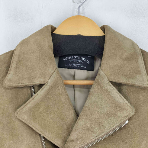 ユナイテッドアローズグリーンレーベルリラクシング UNITED ARROWS green label relaxing ST カウ スエード ダブルライダース / レザー ジャケット メンズ JPN:L