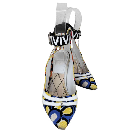 ルイヴィトン LOUIS VUITTON ポインテッドトゥ・サテンパンプス レディース 37 1/2