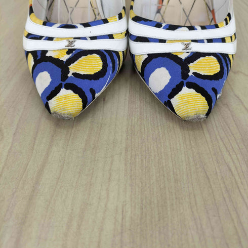 ルイヴィトン LOUIS VUITTON ポインテッドトゥ・サテンパンプス レディース 37 1/2
