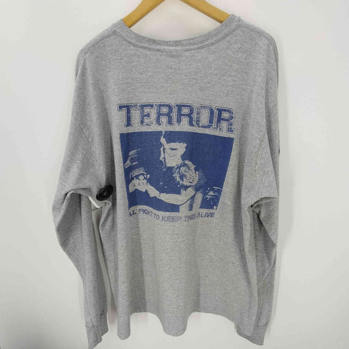 フルーツオブザルーム FRUIT OF THE LOOM HEAVY cotton 00S 2枚タグ 両面 ダメージ プリント L/S ハードコア ロック バンド Tシャツ ロンT メンズ import:XL