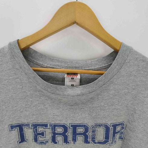 フルーツオブザルーム FRUIT OF THE LOOM HEAVY cotton 00S 2枚タグ 両面 ダメージ プリント L/S ハードコア ロック バンド Tシャツ ロンT メンズ import:XL