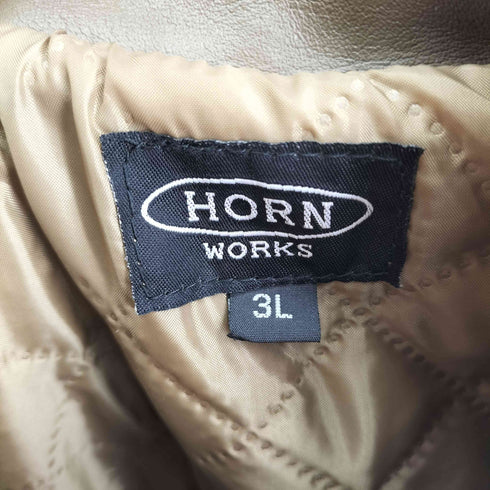 ホーンワークス HORN WORKS バッファローレザーダブルライダースジャケット メンズ 3L