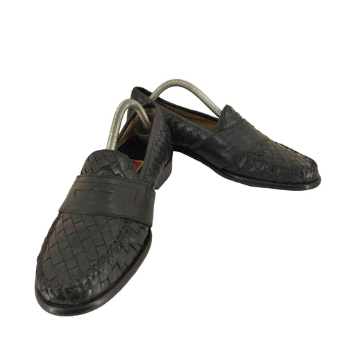 コールハーン COLE HAAN 編み込みレザー ローファー メンズ US:9