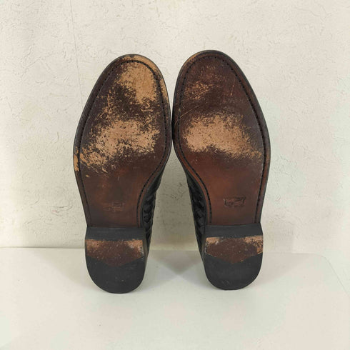 コールハーン COLE HAAN 編み込みレザー ローファー メンズ US:9