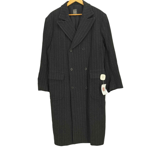 et vous イタリア製 ウール混 ストライプロングコート メンズ EUR:48