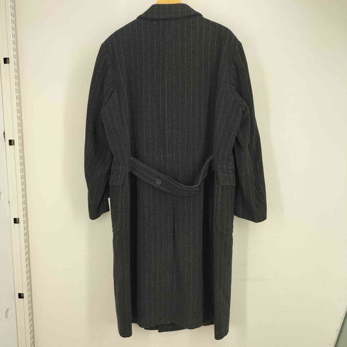 et vous イタリア製 ウール混 ストライプロングコート メンズ EUR:48