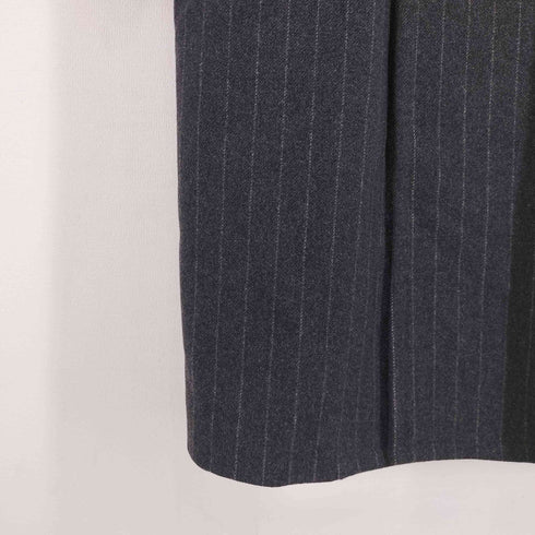 et vous イタリア製 ウール混 ストライプロングコート メンズ EUR:48