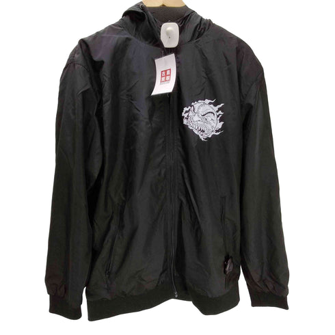 NYC 両面プリント ハードコア ロック バンド ナイロン フーデッド ジャケット コーチジャケット メンズ import:XL