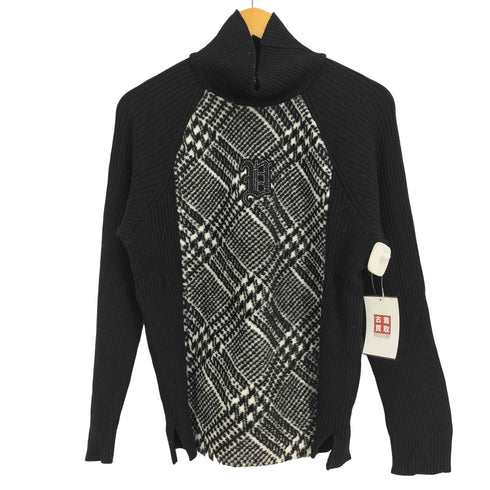 バレンザポースポーツ VALENZA PO SPORTS ラインストーン ハイネック 総柄 ニット レディース