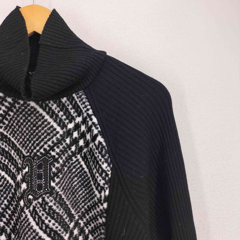 バレンザポースポーツ VALENZA PO SPORTS ラインストーン ハイネック 総柄 ニット レディース