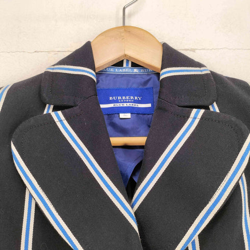 バーバリーブルーレーベル BURBERRY BLUE LABEL 3Bストライプテーラードジャケット レディース 36