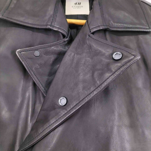 エイチアンドエム H&M STUDIO ダブルライダースジャケット メンズ S