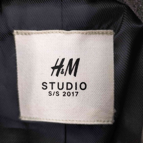 エイチアンドエム H&M STUDIO ダブルライダースジャケット メンズ S